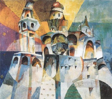 bells ivan the great bell 1915 Aristarkh Vasilevich Lentulov Oil Paintings